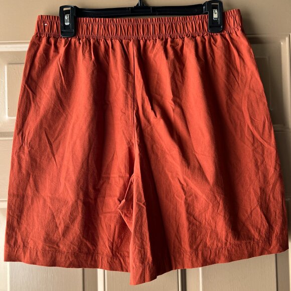 Calia Women’s M Pleated Casual Shorts Orange Slash Pockets Relaxed Fit - Picture 8 of 9
